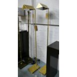 RALPH LAUREN FLOOR LAMPS, a pair, 174cm at highest, height adjustable design. (2)