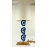 ISABELLE BIZARD IPANEMA WITH BLUE AGATES TABLE LAMP, 110cm H with shade.