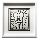 KEITH HARING 'Love', 1982, lithograph, published by Tony Shafrazi Gallery N.Y., edition of 2000,