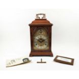 GARRARDS MANTLE CARRIAGE CLOCK, 44cm x 25.5cm, cased walnut, complete with clock key, certificate of