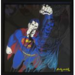 ANDY WARHOL 'Superman', lithograph, numbered 192/2400, CMOA stamp on reverse, printed on Lenox
