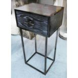 SIDE TABLE, 40cm x 30cm x 81cm, contemporary design, with one drawer.