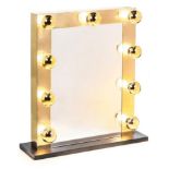 HOLLYWOOD DRESSING MIRROR, 76cm x 61cm x 8cm, light bulbs not included.