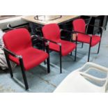 HERMAN MILLER STACKING CHAIRS, a set of four, 78cm H vintage 1970's. (4)