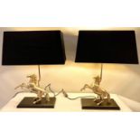 MAISON CHARLES STYLE TABLE LAMPS, a pair, 60cm x 43cm x 28cm, with shades. (2)