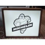 MICHELIN MAN BY BEE RICH, 51cm x 41cm x 11.5cm, bespoke light up artwork.
