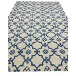 CONTEMPORARY SILK AND WOOL CARPET, 301cm x 200cm, Moroccan lattice design.