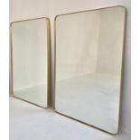 WALL MIRRORS, a pair, 121cm x 81cm, 1960's French style, gilt frames. (2)