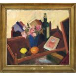 CLARE COLLAS (1885-1969) 'Still Life', oil on canvas, 58cm x 69cm, framed.