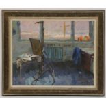 YURI GUSEV (Russian 1928-2012) 'In the Artist's Studio', 1967, oil on board, 56 x 70cm, framed.