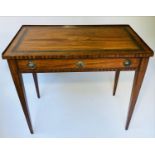 DUTCH WRITING TABLE, 79cm W x 44cm D x 76cm H, early 19th century satinwood and inlaid, with