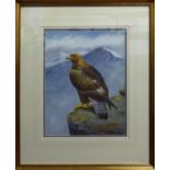 RICHARD ROBJENT (British b.1937) 'Golden Eagle', 1982, watercolour on paper, signed and dated