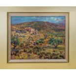 LAWRENCE DINGLEY (British b.1959) 'Tuscany', oil on canvas, signed lower left, 40cm x 50cm, framed.