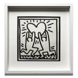 KEITH HARING 'Love XX', 1982, lithograph, published by Tony Shafrazi Gallery N.Y., edition of