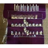CUTLERY, Viners, 'Haley elegance' silver plated Sheffield, 8 place, 7 piece settings.