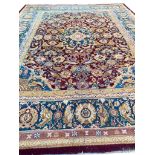 ANTIQUE INDIA AGRA CARPET, 390cm x 310cm.