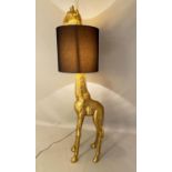 GIRAFFE FLOOR LAMP, 180cm x 55cm x 33cm, with shade.