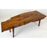 YEW WOOD RUSTIC LOW TABLE, attributed to Reynolds of Ludlow, 158cm x 54cm x 40cm H.