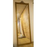 PIER MIRROR, 170cm H x 56cm W, late 19th/early 20th century French, giltwood and gesso.