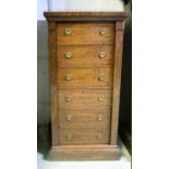 WELLINGTON CHEST, 121cm H x 61cm x 40cm, Victorian mahogany, circa 1870, with fall front drawer