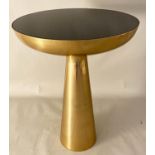 WITHDRAWN - MARTINI TABLE, 60cm x 49cm, contemporary design, gilt metal, smoked glass,