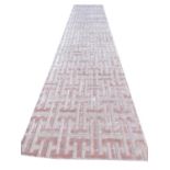 CONTEMPORARY ART DECO DESIGN SILK RUNNER, 400cm x 82cm.