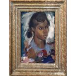 JOSEPH ROVERS (1893-1976) 'Portrait of a Young Girl', oil on board, signed and dated with
