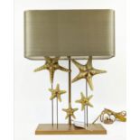 ISABELLE BIZARD IBIZA WITH STARFISH SHELLS TABLE LAMP, 60cm H with shade.