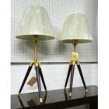 RALPH LAUREN TABLE LAMPS, a pair, 81cm H, with shades. (2)