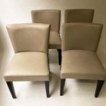 ORIOR DINING CHAIRS, a set of four, 83cm H, taupe leather. (4)