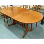 JAMES SUTCLIFFE AND SONS DINING TABLE, 179cm x 95cm x 75cm, extendable design.