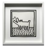 KEITH HARING 'Barking Dog', 1982, lithograph, published by Tony Shafrazi Gallery N.Y., edition of