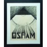 OSRAM POSTER, after the 1932 lithograph by Edmond Lajoux, 40cm x 55cm, framed and glazed.
