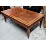 LOW TABLE, 132cm x 71cm x 46cm, contemporary inlaid design.