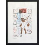 JEAN-MICHEL BASQUIAT 'Slide Germ', 1982, lithograph, with signature and artist's moniker in the