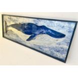 CONTEMPORARY SCHOOL, study of a whale, 44cm x 120cm, framed.