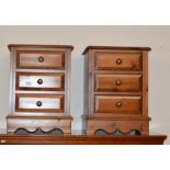 PAIR OF PINE 3 DRAWER BEDSIDE CHESTS