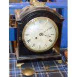 AN OLD BRACKET CLOCK BY STUBINGTON, LONDON, WITH PENDULUM & KEY