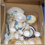 BOX WITH ASSORTED TEA WARE