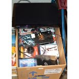 SAMSUNG DVD PLAYER & BOX WITH VARIOUS DVDS