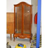 MAHOGANY DOUBLE DOOR DISPLAY CABINET