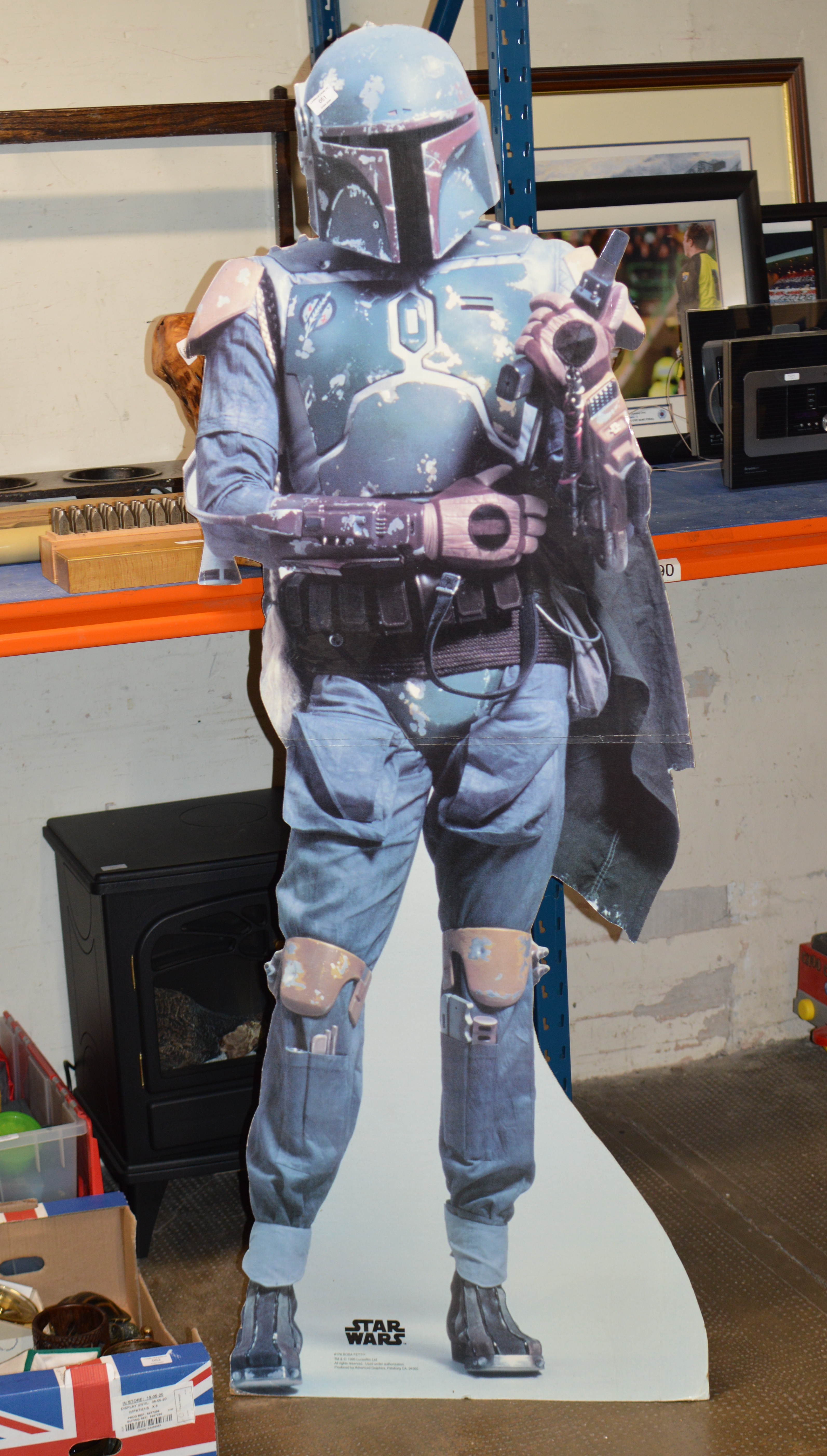 STAR WARS INTEREST - A FULL SIZE BOBA FETT CARDBOARD CUT-OUT