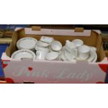 BOX WITH QUANTITY TEA WARE - ROYAL DOULTON & PARAGON