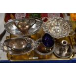 TRAY WITH ASSORTED EP WARE