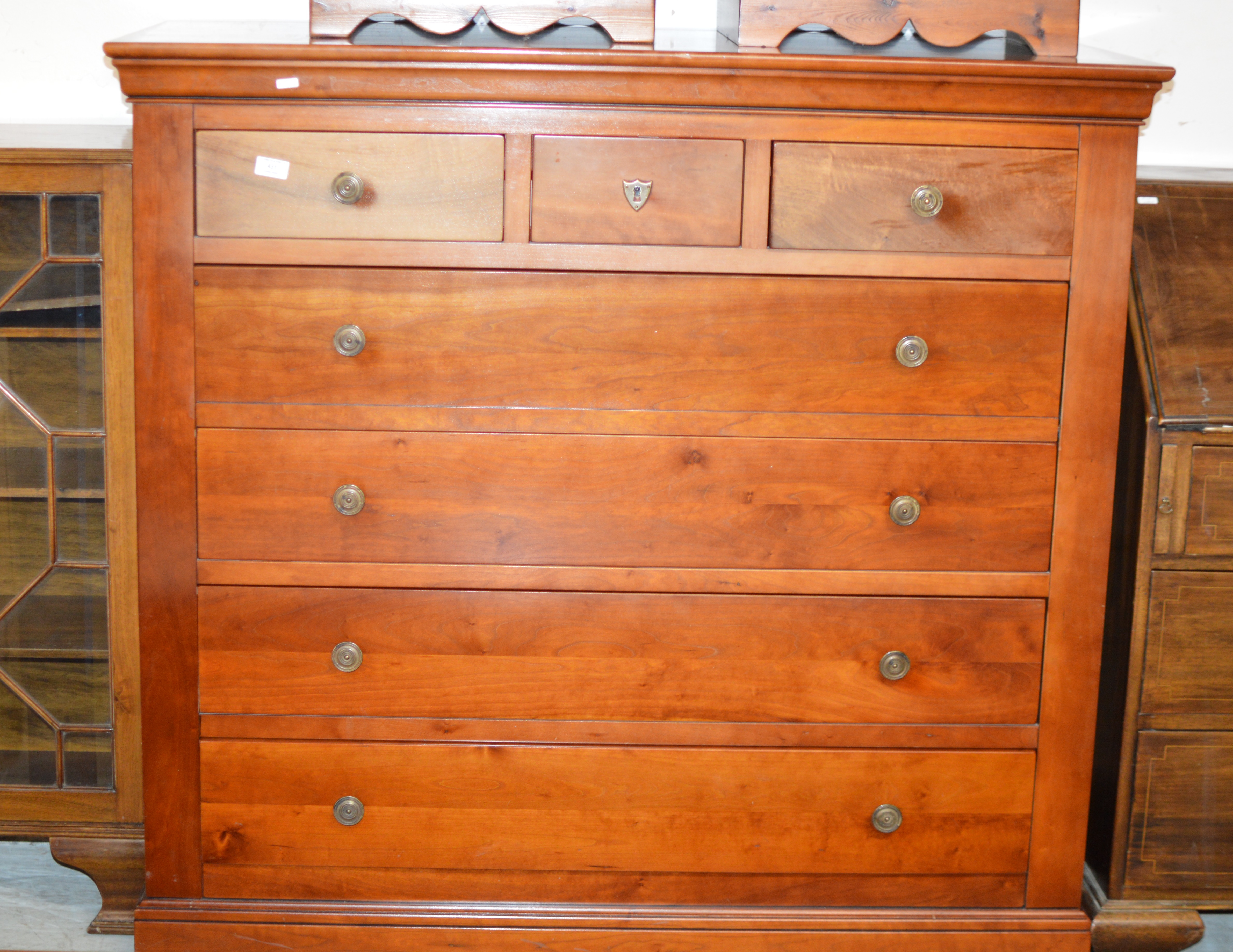 MAHOGANY 3 OVER 4 CHEST OF DRAWERS