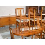 12 PIECE TEAK DINING ROOM SUITE COMPRISING SIDEBOARD, TABLE & 10 CHAIRS