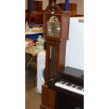 REPRODUCTION MAHOGANY FINISHED GRANDMOTHER CLOCK