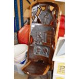 AFRICAN CARVED WOODEN OCCASIONAL CHAIR