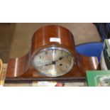 MAHOGANY CASED STRIKING MANTLE CLOCK