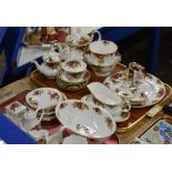 TRAY CONTAINING QUANTITY TEA WARE & TABLE WARE, ROYAL ALBERT ETC